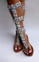 Modern women Handmade Elegant maasai beaded gladiator sandals   - £39.50 GBP