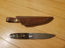 R W. Loveless Knife M390 Naked Lady Design Black &amp; Gold Riverside Califo... - €85,58 EUR