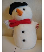 Ty Beanie Buddies&#39;  SNOWBALL The Snowman with Red Scarf And Black Hat, F... - £14.90 GBP