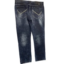 CJ Black Mens Size 38x32 Dark Denim Jeans Distressed straight Leg - $376.73 MXN