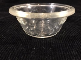 Vintage GlasBake Custard Dish Number 286 Clear Glass Dish with Design - $12.99