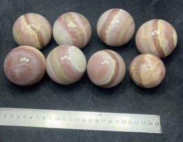 55mm-70mm Brown banded onyx spheres top quality balls crystal healing wholesale - £138.17 GBP