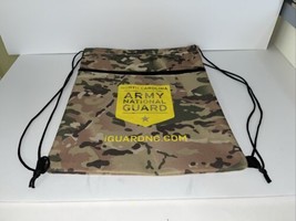 Authentic NC Army National Guard Black Drawstring Bag Sack Backpack - £17.17 GBP