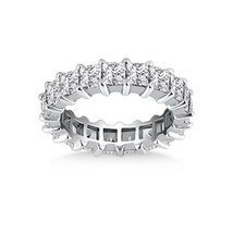 1.50 carat princess cut diamond eternity band/14k white gold full eternity ring - £3,587.79 GBP+