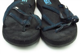 Teva Sz 6 M Black Flip Flop Fabric Women Sandals 6840 - £15.42 GBP