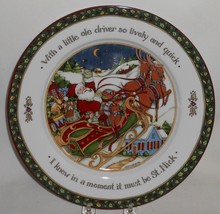 International Christmas Story Pattern Dinner Plate Not A Creature Was Stirring - £38.78 GBP