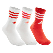 adidas 3-Stripes Cushioned Crew Socks 3 Pairs Unisex Sportswear Socks NWT IC1324 - £23.89 GBP