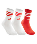 adidas 3-Stripes Cushioned Crew Socks 3 Pairs Unisex Sportswear Socks NW... - £23.86 GBP