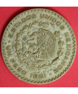 1961 Mexico Un 1 Peso .10 Silver Coin Morelos Estados Unidos Mexicanos G... - $19.64 CAD
