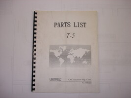 Leadwell T-5 Parts List Manual - $20.00