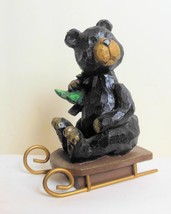 Black Bear on Sled with Tree  5 Inches - £9.44 GBP