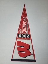 Wisconsin Badgers Basketball 2008 Big Ten Champions Pennant Full Size WinCraft - $19.31