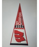 Wisconsin Badgers Basketball 2008 Big Ten Champions Pennant Full Size Wi... - £15.19 GBP