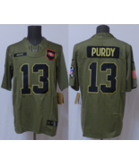 Men's Brock Purdy #13 Stitched Jersey Olive Black - $45.00