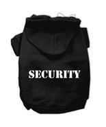 Security Screen Print Pet Hoodies Black Size w/ Cream Size text Med - $53.32 CAD