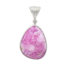Stones Desire Polished Pink Cobalto Calcite Pendant Necklace (18&quot;) - £143.52 GBP