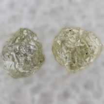 2.11 CT Raw Rough Loose Gemstone Diamond 2 Piece Light Green Loose Diamond - £51.81 GBP