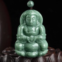 Natural Myanmar Jade Guanyin Pendants Necklace, Gift for friends and Lovers - £45.72 GBP