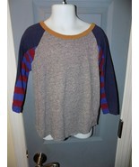 J. CREW Crewcuts Gray W/Multi-Colored Sleeves Shirt Baseball Style Size ... - £12.28 GBP