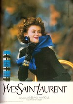 1988 Yves Saint Laurent YSL Fragrance Bow Vintage Fashion Print Ad 1980s - $8.15