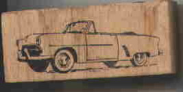 1952 Ford vintage  Car  Rubber Stamp convertable - $9.99