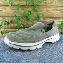 SKECHERS Go Walk 3 Men Slip-On Shoes Gray Fabric Lace Up Size 8.5 Medium - £22.50 GBP