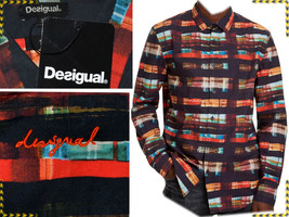 DESIGUAL Men&#39;s Shirt L 80 € Here Less! DE30 T1P - £55.20 GBP