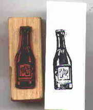 7 Up Bottle logo vintage Rubber stamp - £11.78 GBP