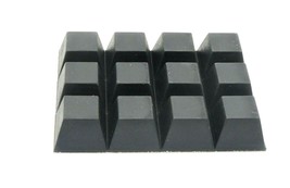 3/4&quot; x 9/16&quot; Tall HD Rubber Feet Tapered Hex Shaped 3M Adhesive Backing - £8.38 GBP+