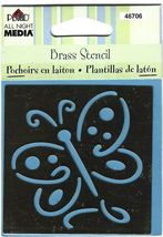 Plaid. 46706 Butterfly Brass Stencil. - $5.00