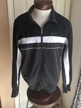 Nike Black/White Full Zip Jacket Men&#39;s L - £17.95 GBP