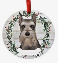 E&S Imports Schnauzer Ceramic Ornament DIY Personalizable Glazed Finish - $62.50 MXN E&S Imports Schnauzer Ceramic Ornament DIY Personalizable Glazed Finish - $62.50 MXN