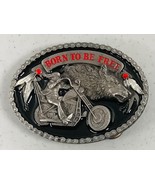 Siskiyou Pewter BORN TO BE FREE Belt Buckle Motorcycle NEW Made in USA - £19.45 GBP