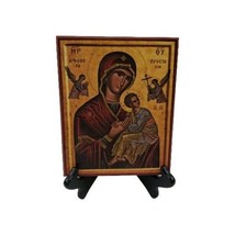 Greek Orthodox Icon of Virgin Mary &amp; Child Jesus Heir Michael Monax - £18.55 GBP