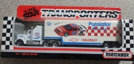 Matchbox Derrick Cope Purolator Racing #10 Diecast Transporter 1991 Dark Version - $17.99