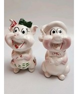 Vintage Kreiss Christmas Pigs Salt and Pepper Shakers Anthropomorphic Ja... - €13,02 EUR
