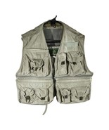 Vintage Orvis Fly Fishing Vest Mens Medium Multi Zip Pockets Tan Over 20... - $61.64 CAD