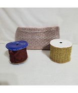 Lot of 3 Horizon Craft Ribbon Gold Brown and Tan. New approx 3 yards ea. - £6.16 GBP