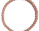 Ladies Iced Crystal Rhinestone Disco Ball 10mm Bead Choker Necklace Rose... - $19.79+