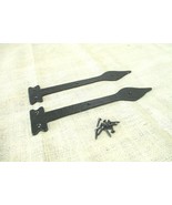 2 Garage Door Decorative Hardware Dummy Hinges 10&quot; Faux Fake Gate Iron D... - $23.04 CAD