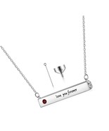 Custom Name Bar Urn Necklace for Ashes with Large - £86.46 GBP