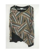 Christopher Banks Womens Long Sleeve Colorful Shirt With Aztec Design Si... - $20.15 CAD