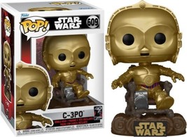 Star Wars Rotj 40th C-3PO In Ewok Chair Vinyl Pop Figure Toy #609 Jedi Funko Nib - £13.14 GBP