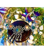 Vintage Tribal Afghan Statement Necklace | Ornate Kuchi Gypsy Jewelry wi... - $49.00