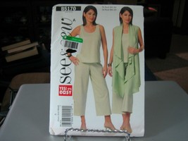 Butterick See &amp; Sew B5170 Misses Cover-Up, Top &amp; Pants Pattern - Size XS-M - £7.68 GBP