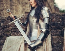 Medievale Mezza Armor Suit Battle Guerra Historical Larp Replica Lady Costume - £267.13 GBP