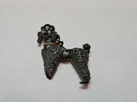 Miniature Enamel Grey Spaghetti Poodle Pin/Brooch, 1.75&#39;&#39; Length, Vintage - $18.35 CAD