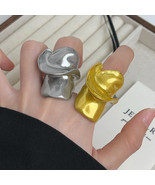 Irregular Chunky Ring Exaggerated Metal Personality Party Vintage Heavy ... - £11.05 GBP