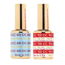 DND DC Duo Top Coat No Cleanse 900 &amp; Base Coat 800 Soak Off Gel Polish 2024 - £9.89 GBP