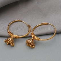 Jhumki 18k Yellow Gold earrings bali  hoop Earrings, Huggies, Handmade Y... - £551.32 GBP